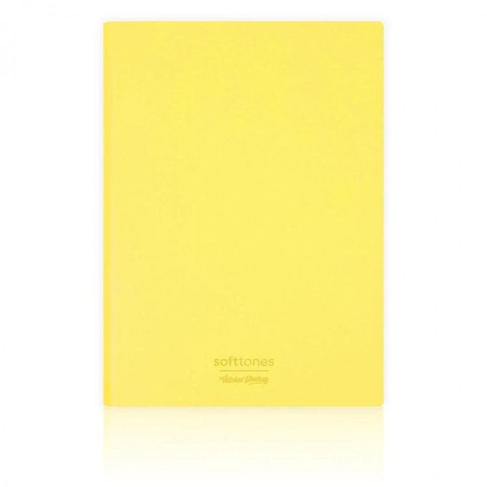 VICTORIAS JOURNALS 1011 SOFTTONS ESNEK KAPAK 14.8x21cm A5 80gr. 128 YP.KREM ÇİZGİLİ DEFTER PASTEL SARI