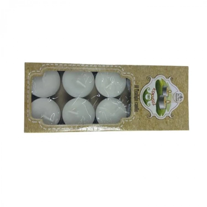 NUR MUM X-619 TEALIGHT 10gr. BEYAZ MUM 10LU