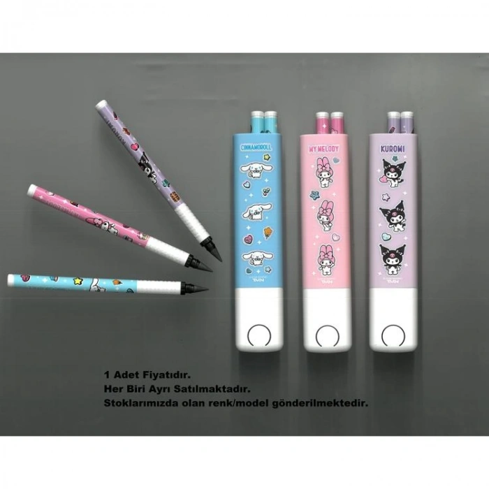 TMN7 198586 KUROMI& MY MELODY&CINNAMOROLL BİTMEYEN SONSUZ KURŞUN KALEM 3LÜ SET - TEKLİ