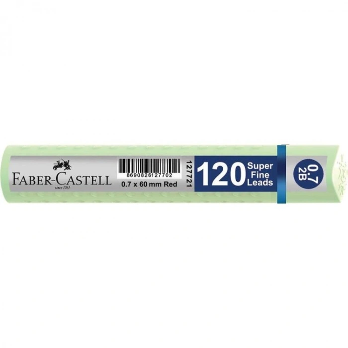 FABER CASTELL 120Lİ MİN 0.7 2B 60mm UÇ PASTEL YEŞİL TÜP -127737