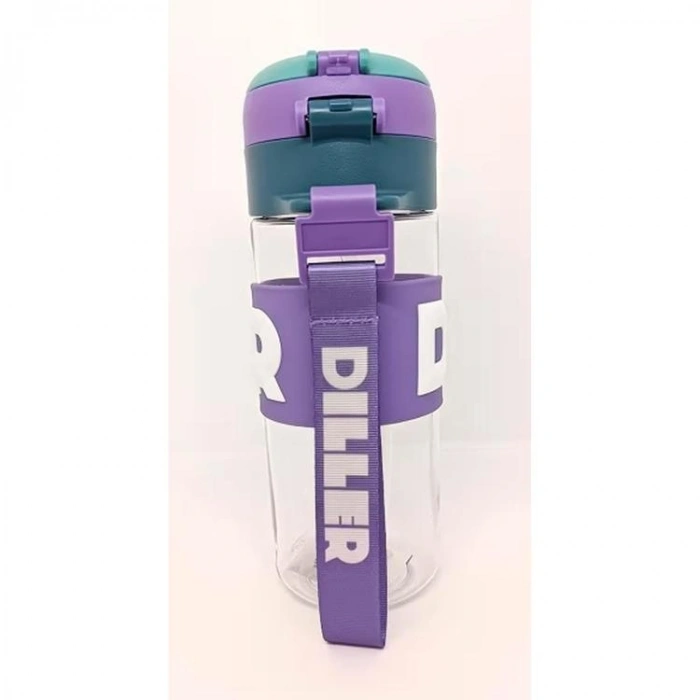 VAGONLİFE DILLER EL TUTMA ASKILI PİPETLİ MATARA D2417 600ML MOR