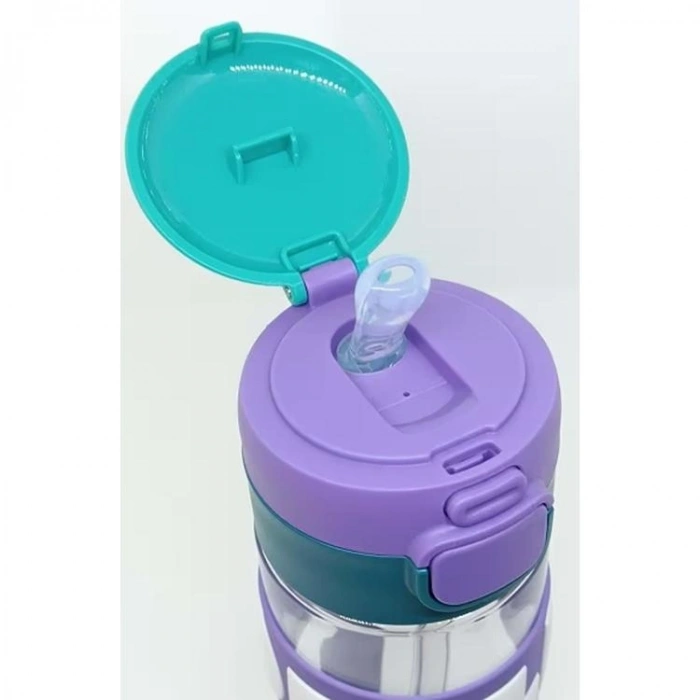 VAGONLİFE DILLER EL TUTMA ASKILI PİPETLİ MATARA D2417 600ML MOR