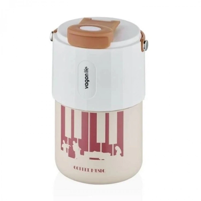 VAGONLİFE VGN2050 ÇELİK MATARA PİPETLİ 400 ML KAHVERENGİ