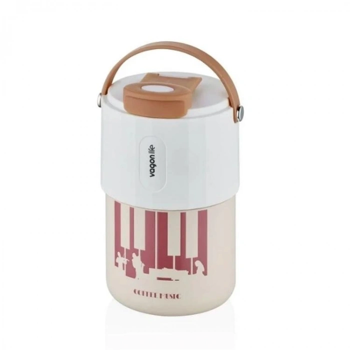 VAGONLİFE VGN2050 ÇELİK MATARA PİPETLİ 400 ML KAHVERENGİ