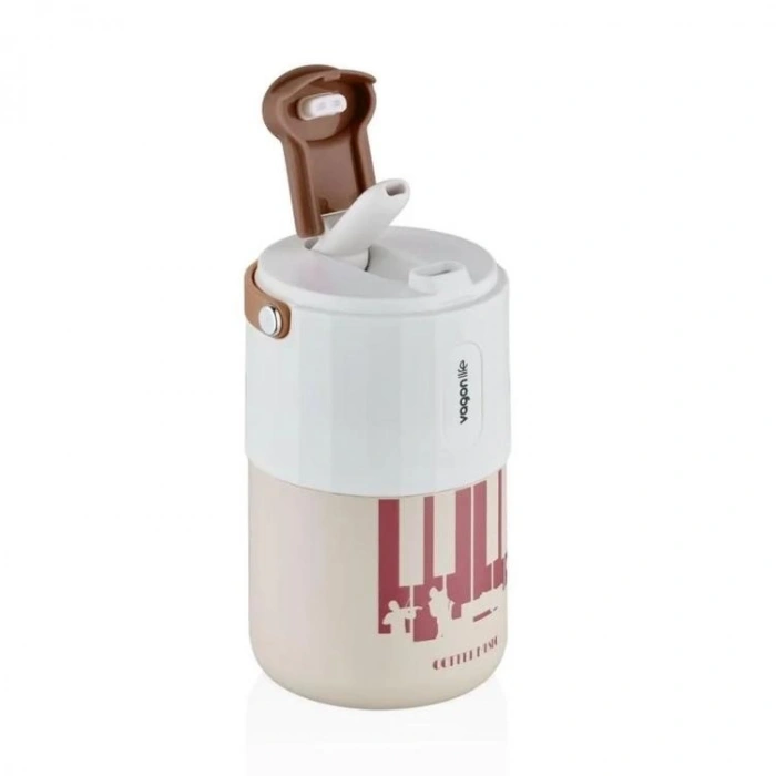VAGONLİFE VGN2050 ÇELİK MATARA PİPETLİ 400 ML KAHVERENGİ