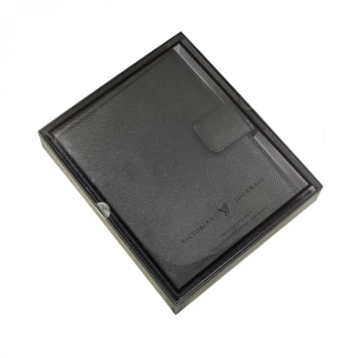 VICTORIAS JOURNALS 124-1126 14.8x21cm SMYTH ORGANISER HAFTALIK TARİHSİZ AJANDA - SİYAH