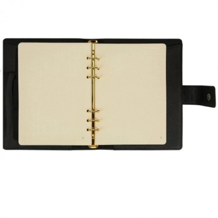 VICTORIAS JOURNALS 124-1126 14.8x21cm SMYTH ORGANISER HAFTALIK TARİHSİZ AJANDA - SİYAH