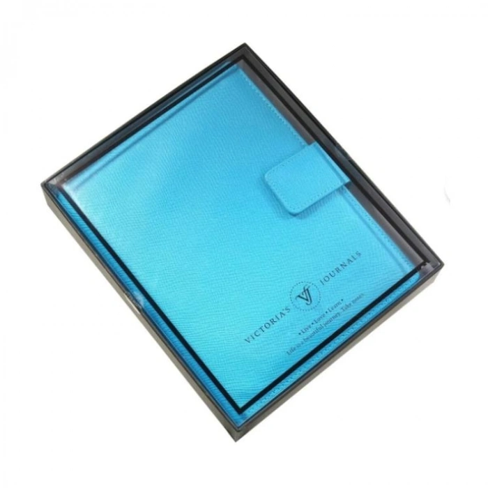 VICTORIAS JOURNALS 124-1131 14.8x21cm SMYTH ORGANISER HAFTALIK TARİHSİZ AJANDA - MAVİ