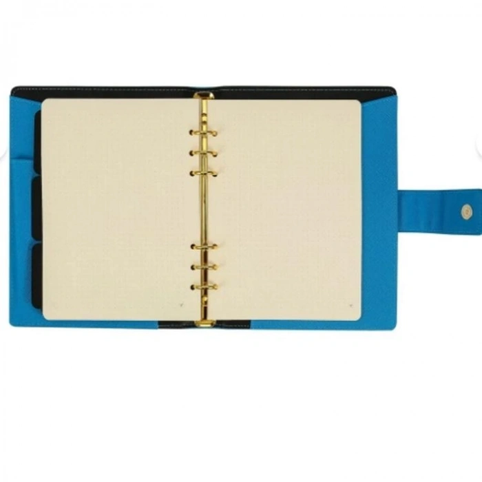 VICTORIAS JOURNALS 124-1131 14.8x21cm SMYTH ORGANISER HAFTALIK TARİHSİZ AJANDA - MAVİ
