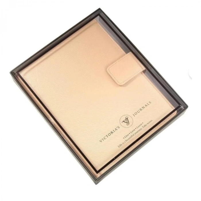 VICTORIAS JOURNALS 124-1128 14.8x21cm SMYTH ORGANISER HAFTALIK TARİHSİZ AJANDA - KREM
