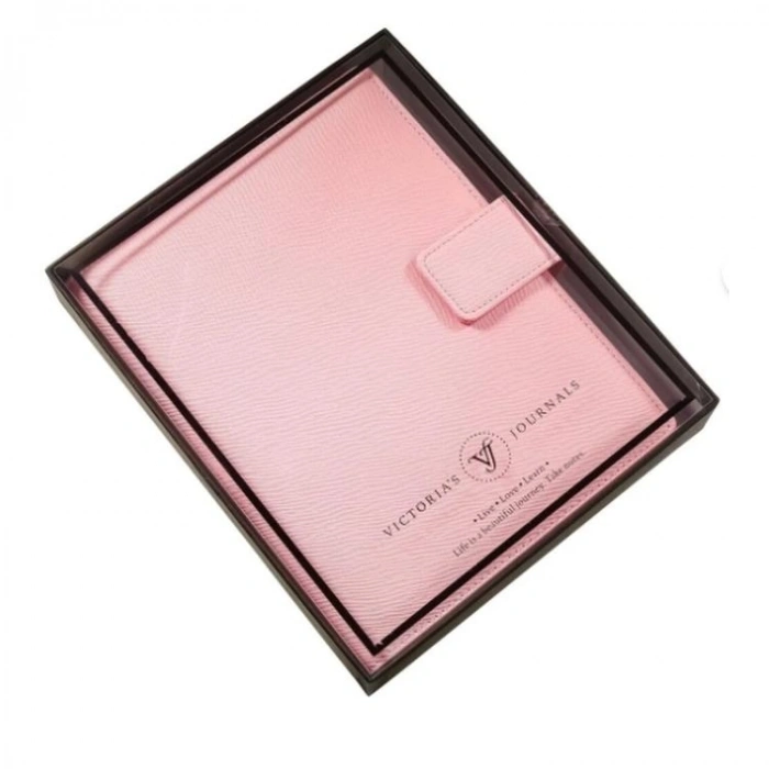 VICTORIAS JOURNALS 124-1129 14.8x21cm SMYTH ORGANISER HAFTALIK TARİHSİZ AJANDA - PEMBE
