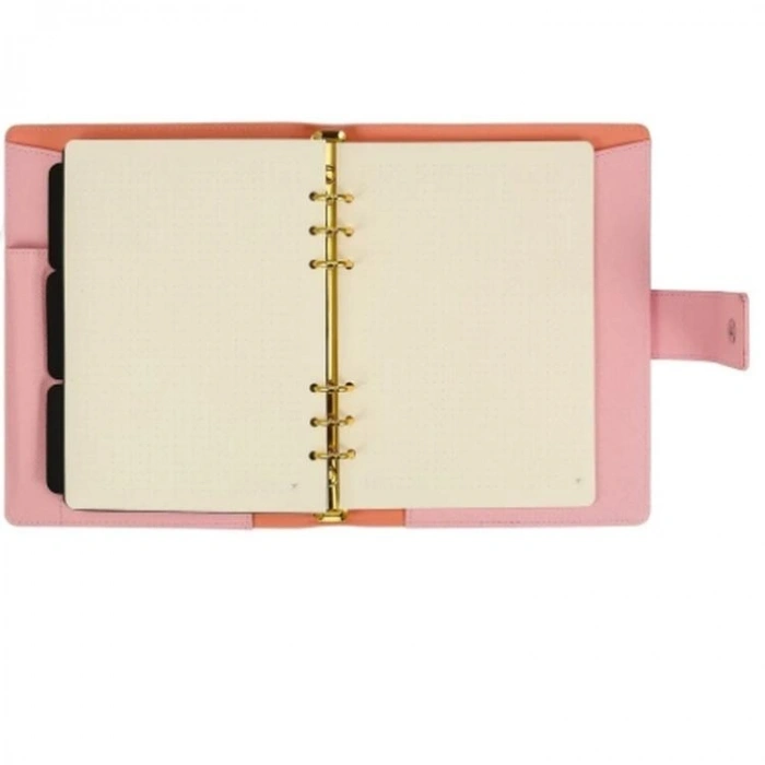VICTORIAS JOURNALS 124-1129 14.8x21cm SMYTH ORGANISER HAFTALIK TARİHSİZ AJANDA - PEMBE