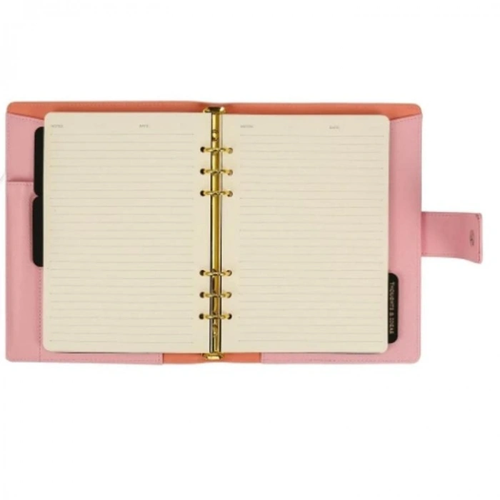 VICTORIAS JOURNALS 124-1129 14.8x21cm SMYTH ORGANISER HAFTALIK TARİHSİZ AJANDA - PEMBE