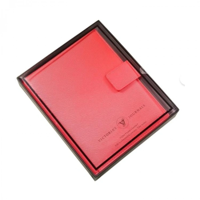 VICTORIAS JOURNALS 124-1130 14.8x21cm SMYTH ORGANISER HAFTALIK TARİHSİZ AJANDA - KIRMIZI