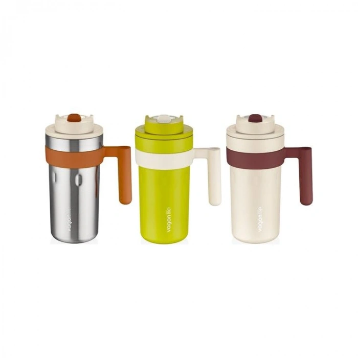 VAGONLİFE SICAKLIK GÖSTERGELİ KULPLU ÇELİK TERMOS 2009 600ML