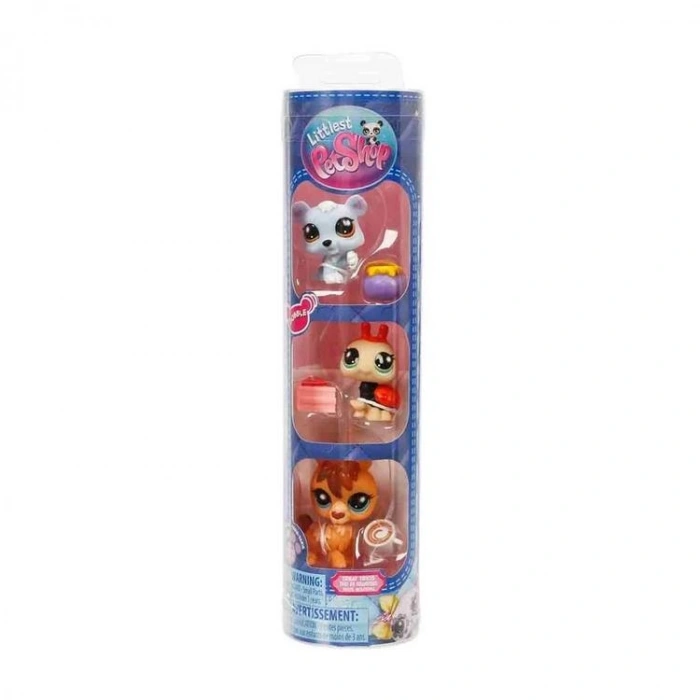 HASBRO 24125ES-00738 LITTLES PET SHOP S4 3LÜ TÜP PAKET MİNİŞLER