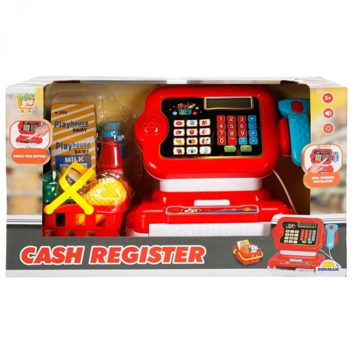 SUNMAN 6178F SHOPN DROP DİJİTAL EKRANLI SESLİ IŞIKLI PİLLİ MARKET KASA SET 3+