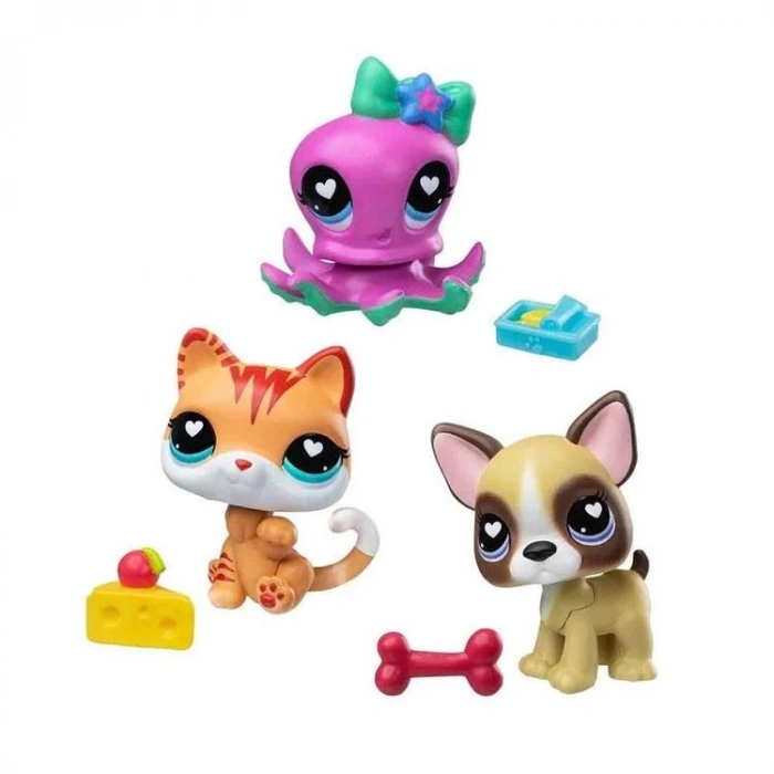 HASBRO 24125ES-00737 LITTLES PET SHOP S4 3LÜ TÜP PAKET MİNİŞLER
