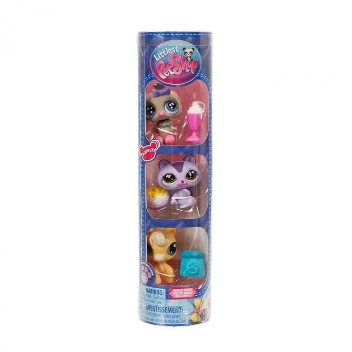 HASBRO 24125ES-00736 LITTLES PET SHOP S4 3LÜ TÜP PAKET MİNİŞLER