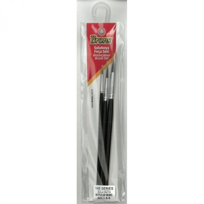 BRONS BR-671 SULU BOYA FIRÇA SETİ 3LÜ TEK SET 145/1-5-9
