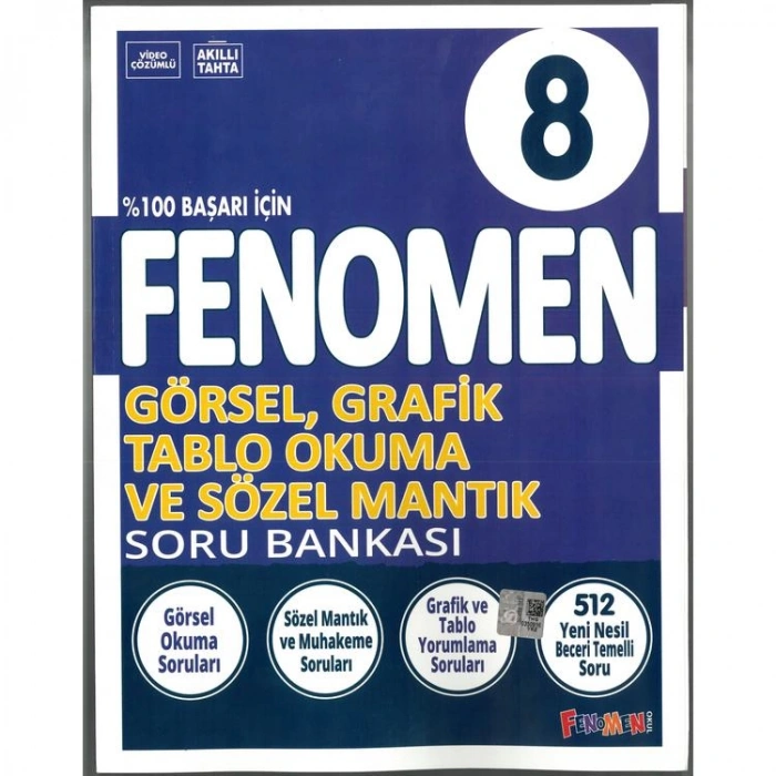 FENOMEN 8. SINIF GÖRSEL, GRAFİK TABLO OKUMA VE SÖZEL MANTIK SORU BANKASI