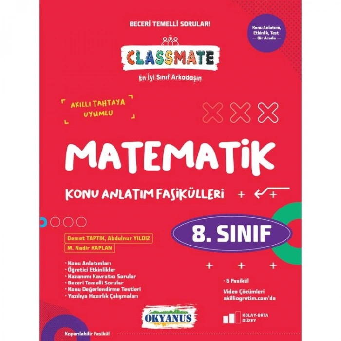 OKYANUS 8. SINIF CLASSMATE MATEMATİK KONU ANLATIM FASİKÜLLERİ