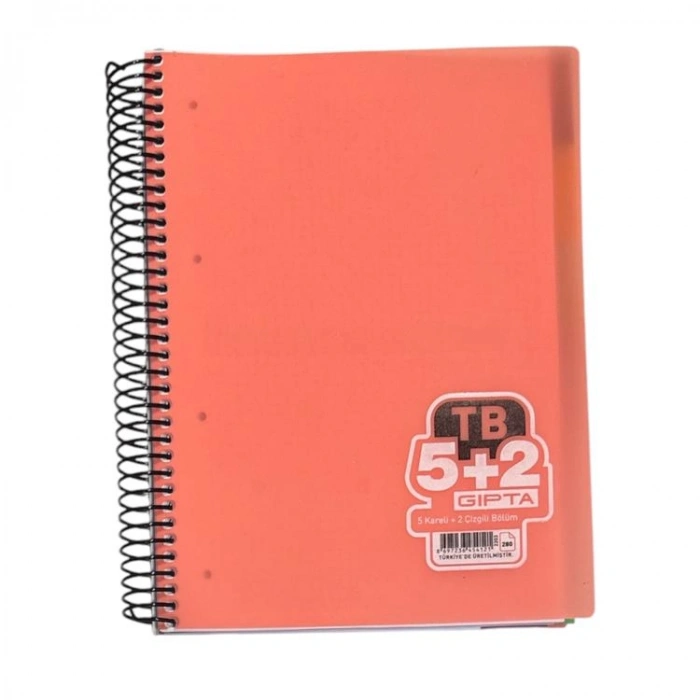 GIPTA TB A4 SPİRALLİ SEPERATÖRLÜ 5+2  PP KAPAK 280 YP DEFTER 2203