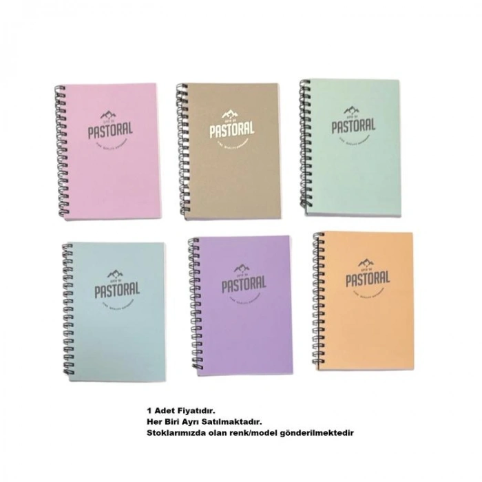 GIPTA PASTORAL SPİRALLİ PP. KAPAK A6 80YP. ÇİZGİLİ DEFTER  3617 - TEKLİ