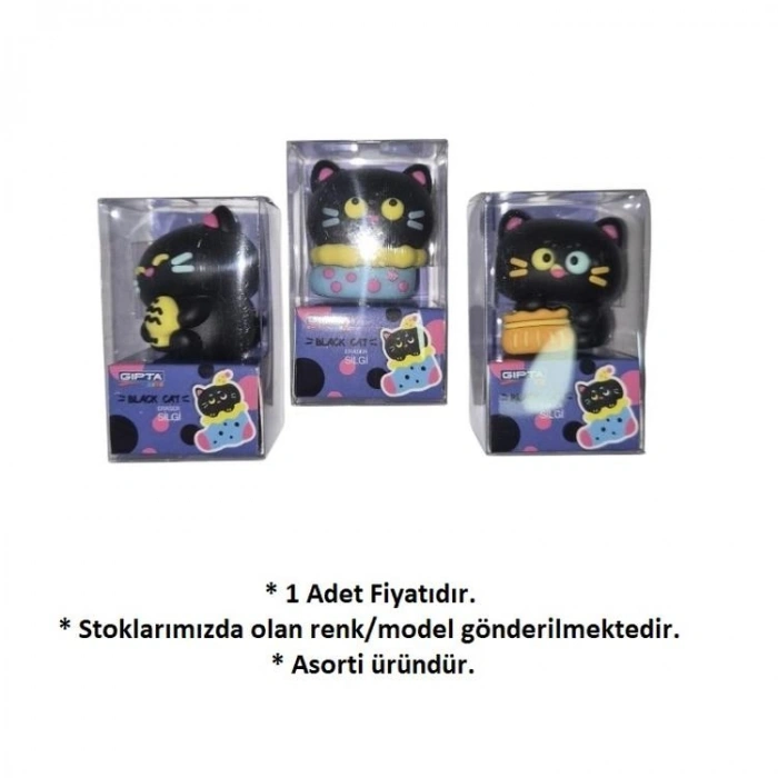 GIPTA K2387 BLACK CAT 3D SİLGİ - TEKLİ