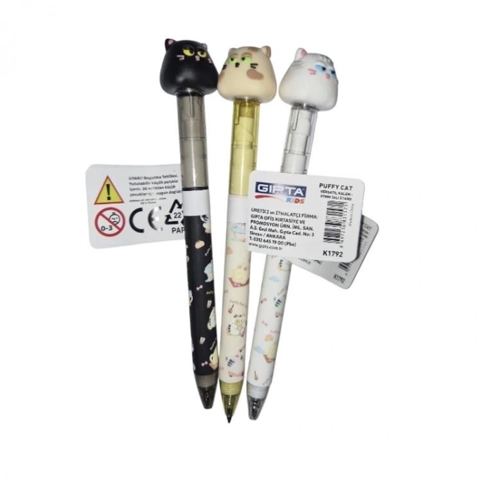 GIPTA K1792 PUFFY CAT SONSUZ UÇ BİTMEYEN KURŞUN VERSATİL KALEM