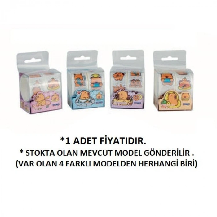 GIPTA K8975 SMILE CAPYBARA 2Lİ KUTULU RENKLİ DESENLİ BANT