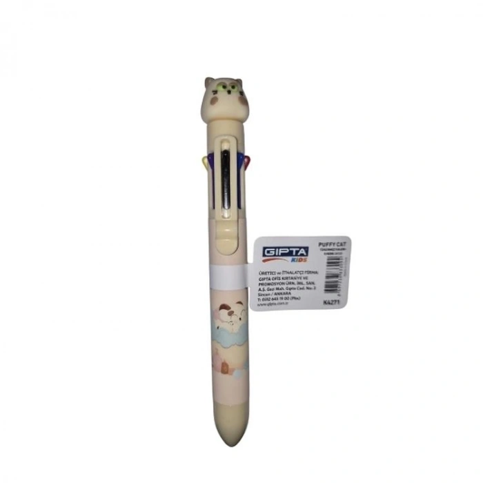 GIPTA K4271 8 RENK PUFFY CAT TÜKENMEZ KALEM - TEKLİ