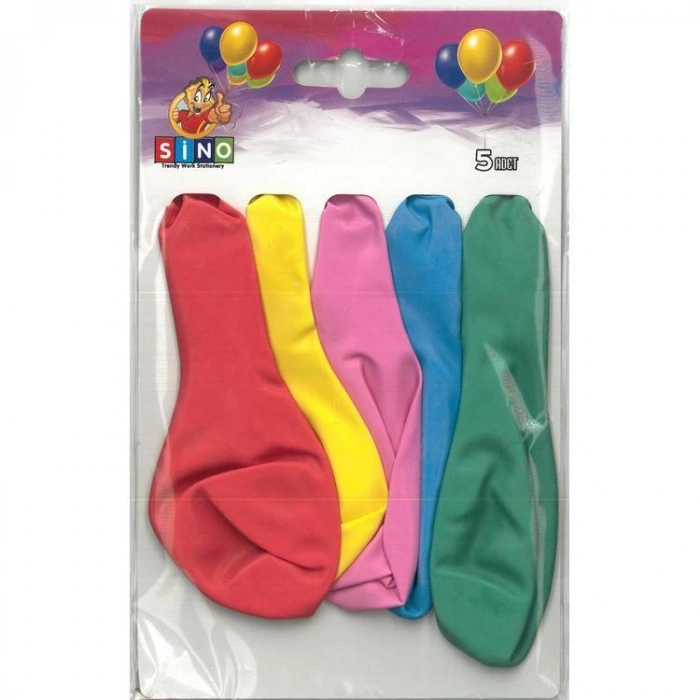 SİNO BLN-10  KARIŞIK RENK 12  BALON 5Lİ TEK KARTELA  (ADET)