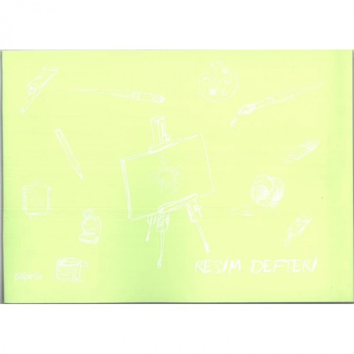 PAPİRÜS  PP. KAPAK TEL DİKİŞLİ 24X34cm 30 YP. RESİM DEFTERİ - TEKLİ