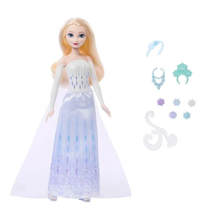 DISNEY JJY36 FROZEN KARLAR ÜLKESİ JEWEL REVEAL SÜRPRİZ TAKILAR ELSA KOLEKSİYON BEBEK 28 CM 3+