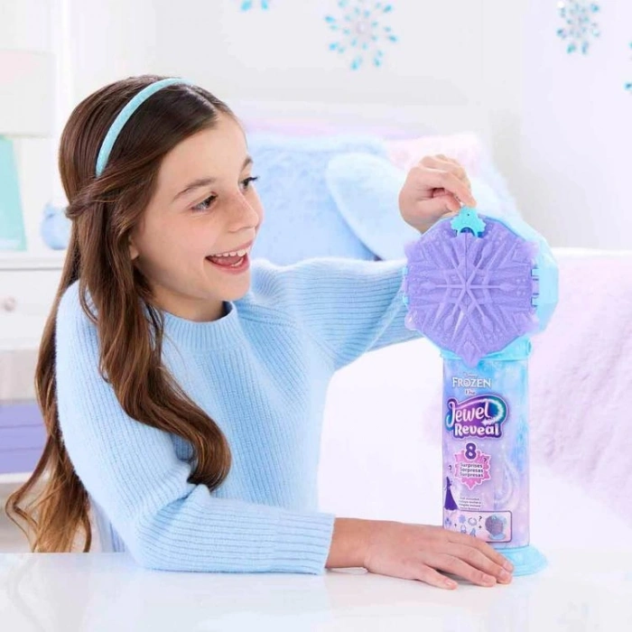 DISNEY JJY36 FROZEN KARLAR ÜLKESİ JEWEL REVEAL SÜRPRİZ TAKILAR ELSA KOLEKSİYON BEBEK 28 CM 3+