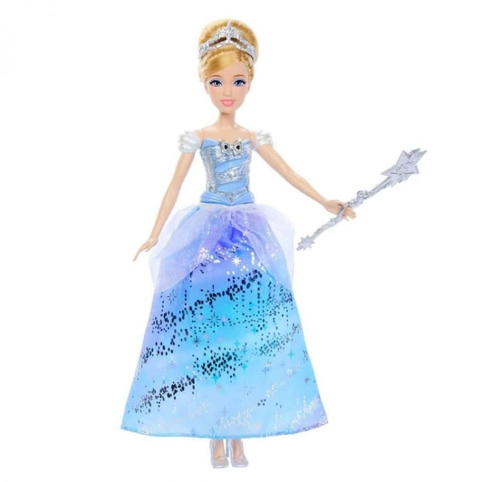 DISNEY JBF94 PRINCESS CİNDİRELLA SİHİRLİ BALO ELBİSELİ 26 CM SESLİ IŞIKLI BEBEK 3+