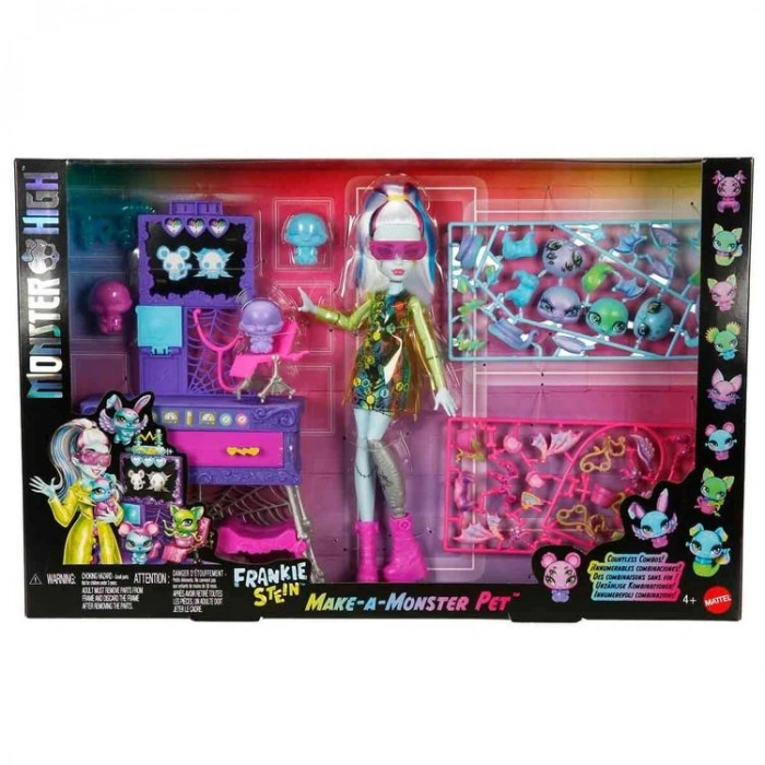 MATTEL JBF18 MONSTER HIGH FRANKE STEIN İN EVCİL HAYVAN LABORATUVARI OYUN SETİ 4+