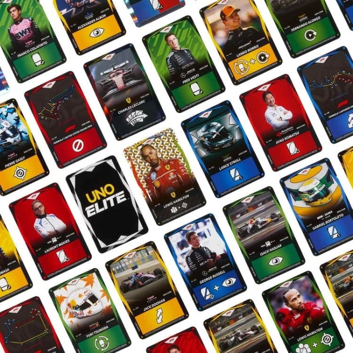 MATTEL JLV42 UNO ELITE FORMULE F1 BAŞLANGIÇ PAKETİ KART OYUNU 7+