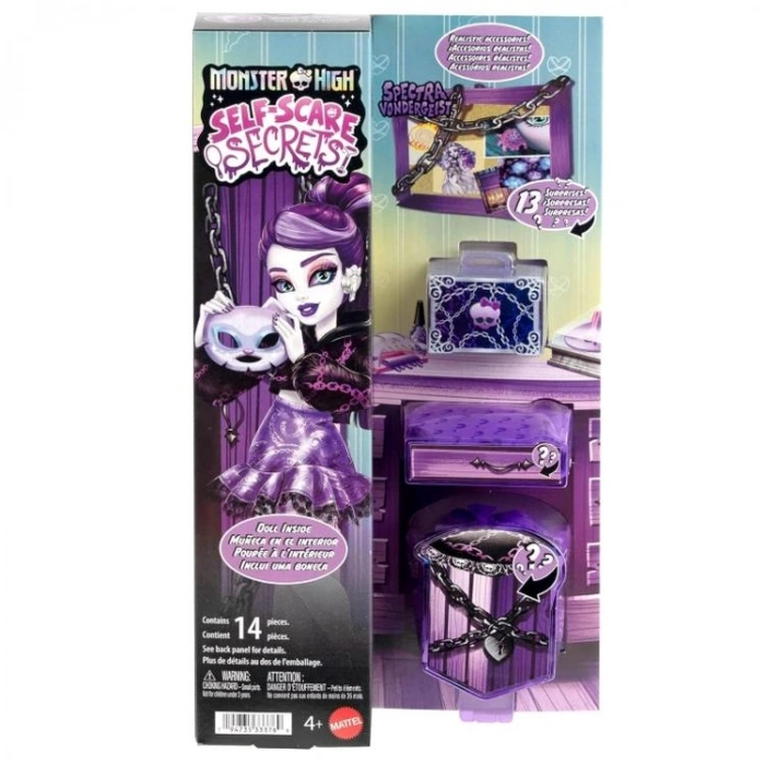 MATTEL JMG72/JHK46 MONSTER HIGH GÜZELLİK SIRLARI SPECTRA VONDEGEIST OYUN SETİ 4+