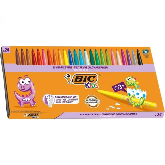 BİC KIDS VISACOLOR XL JUMBO KEÇELİ BOYA KALEMİ 24 RENK - 8290052 (5137817