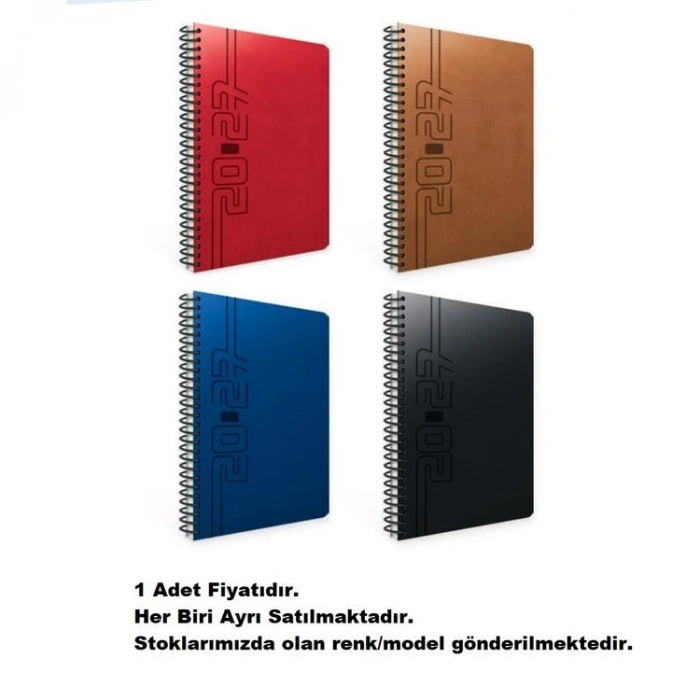 GIPTA 409-PLK PORTAL SERT KAPAK SPİRALLİ 17X24 GÜNLÜK AJANDA