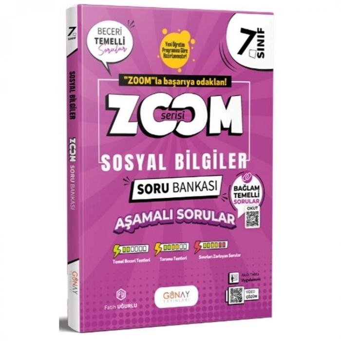 GÜNAY 7. SINIF ZOOM SERİSİ SOSYAL BİLGİLER SORU BANKASI