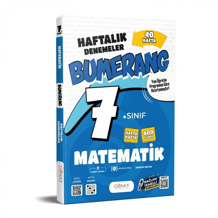 GÜNAY 7. SINIF BUMERANG 40 HAFTALIK MATEMATİK DENEMELERİ