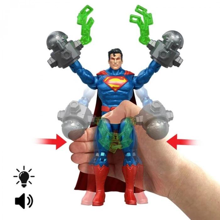 MATTEL DC JMD85 SUPERMAN ISI GÖRÜŞLÜ SESLİ IŞIKLI AKSİYON FİGÜR 18cm  4+