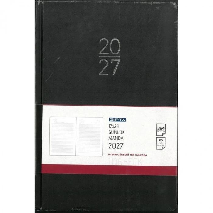 GIPTA 106-ECK EKO 17X24 GÜNLÜK AJANDA ÇİZGİLİ