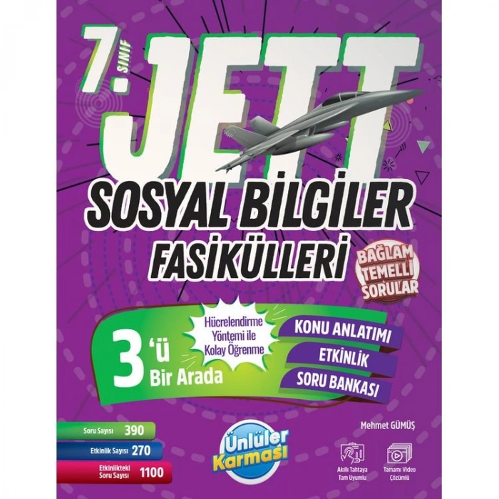 ÜNLÜLER KARMASI 7. SINIF JETT SOSYAL BİLGİLER FASİKÜLLERİ