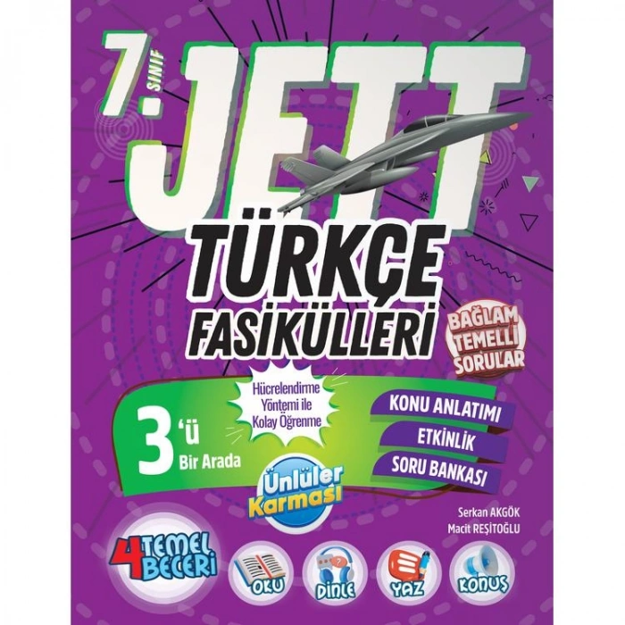 ÜNLÜLER KARMASI 7. SINIF JETT TÜRKÇE FASİKÜLLERİ