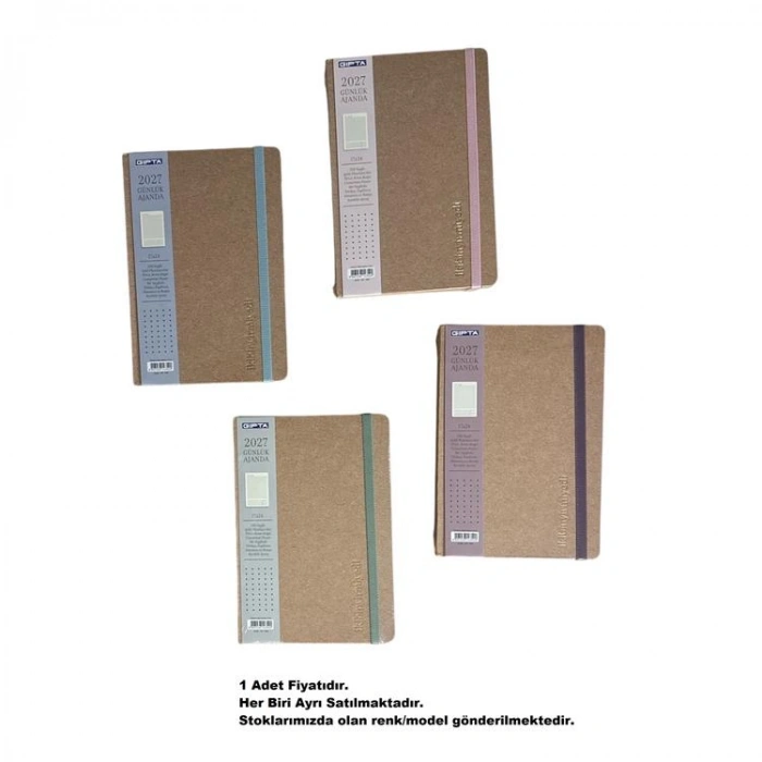 GIPTA 109-DNK DUNE 17X24 İPLİK DİKİŞLİ SERT KAPAK GÜNLÜK AJANDA