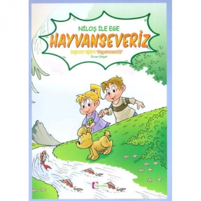 NİLOŞ İLE EGE - HAYVANSEVERİZ 35*50 KUŞE KAĞIT RENKLİ HİKAYE KİTABI